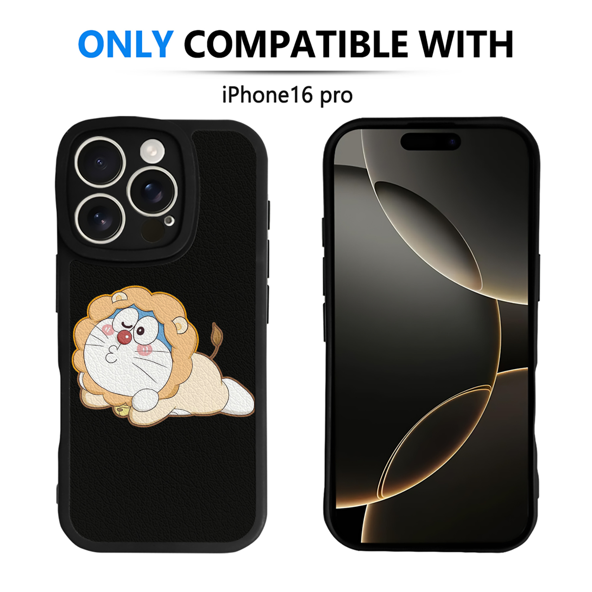 （画像用） ドラえもん Doraemon 【iPhone 16シリーズ対応】シリコンスマホケース（レザー調） 材質：シリコン
